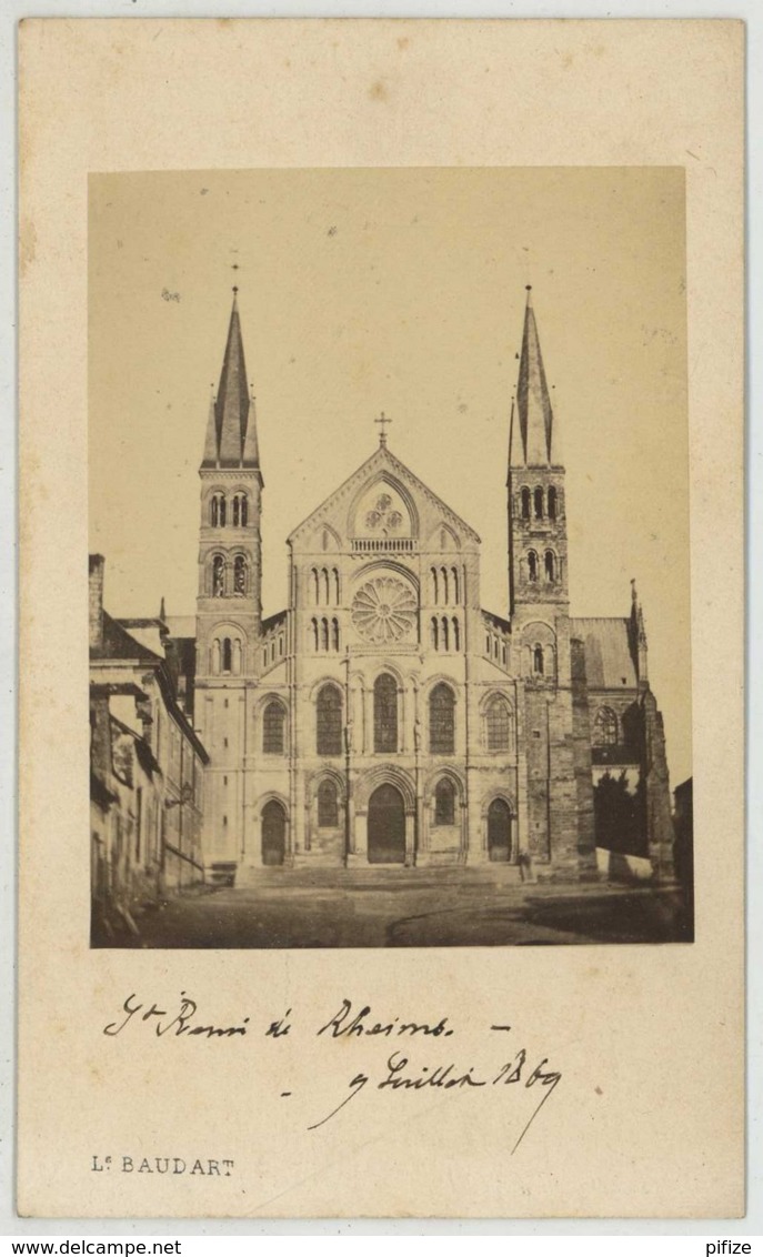 CDV 1869 Baudart à Reims . L'Eglise Saint-Rémi . - Old (before 1900)