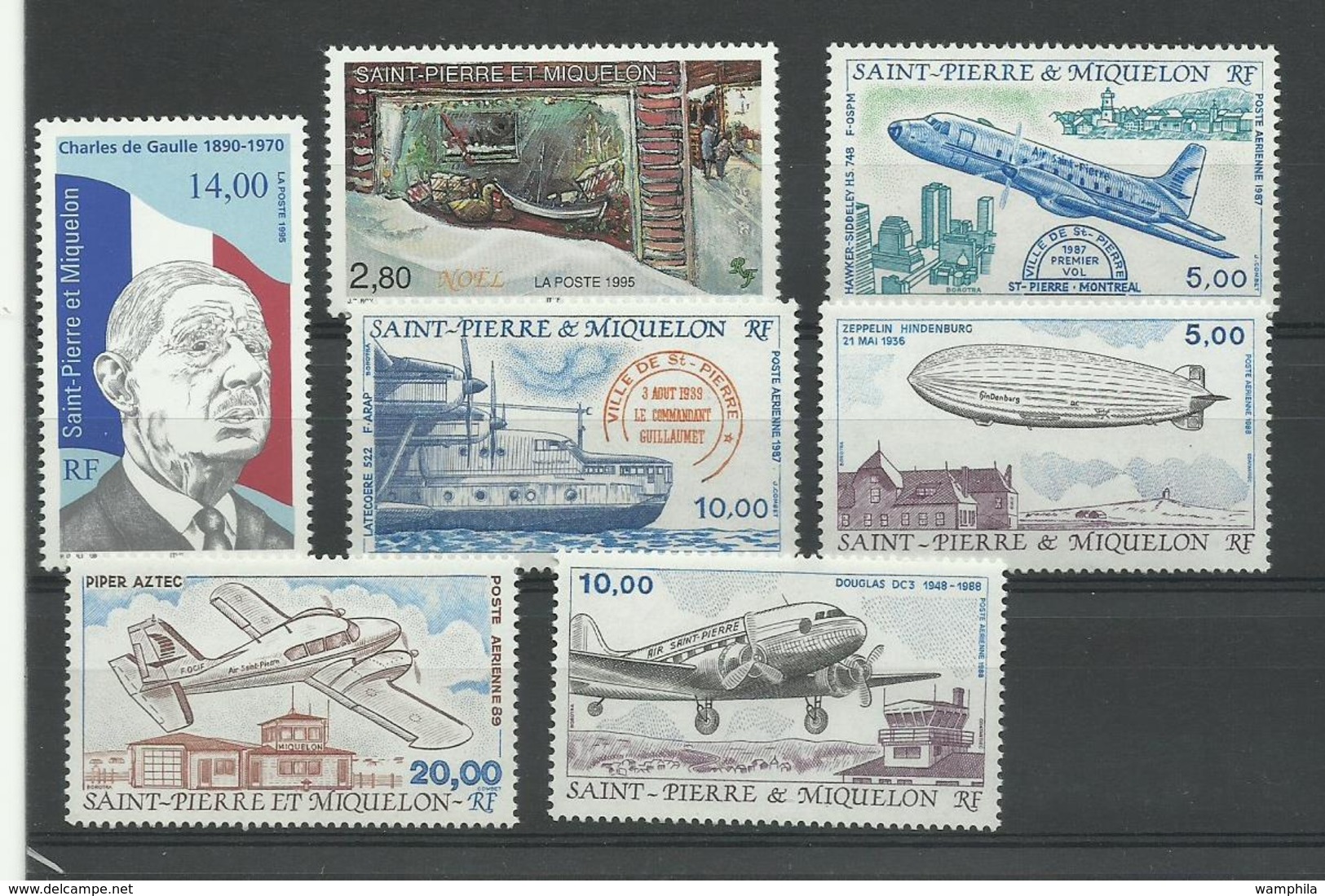 St Pierre & Miquelon, Lot De Poste, P.A. Blocs, Neufs** MNH, Faciale 45€ - Collections, Lots & Series