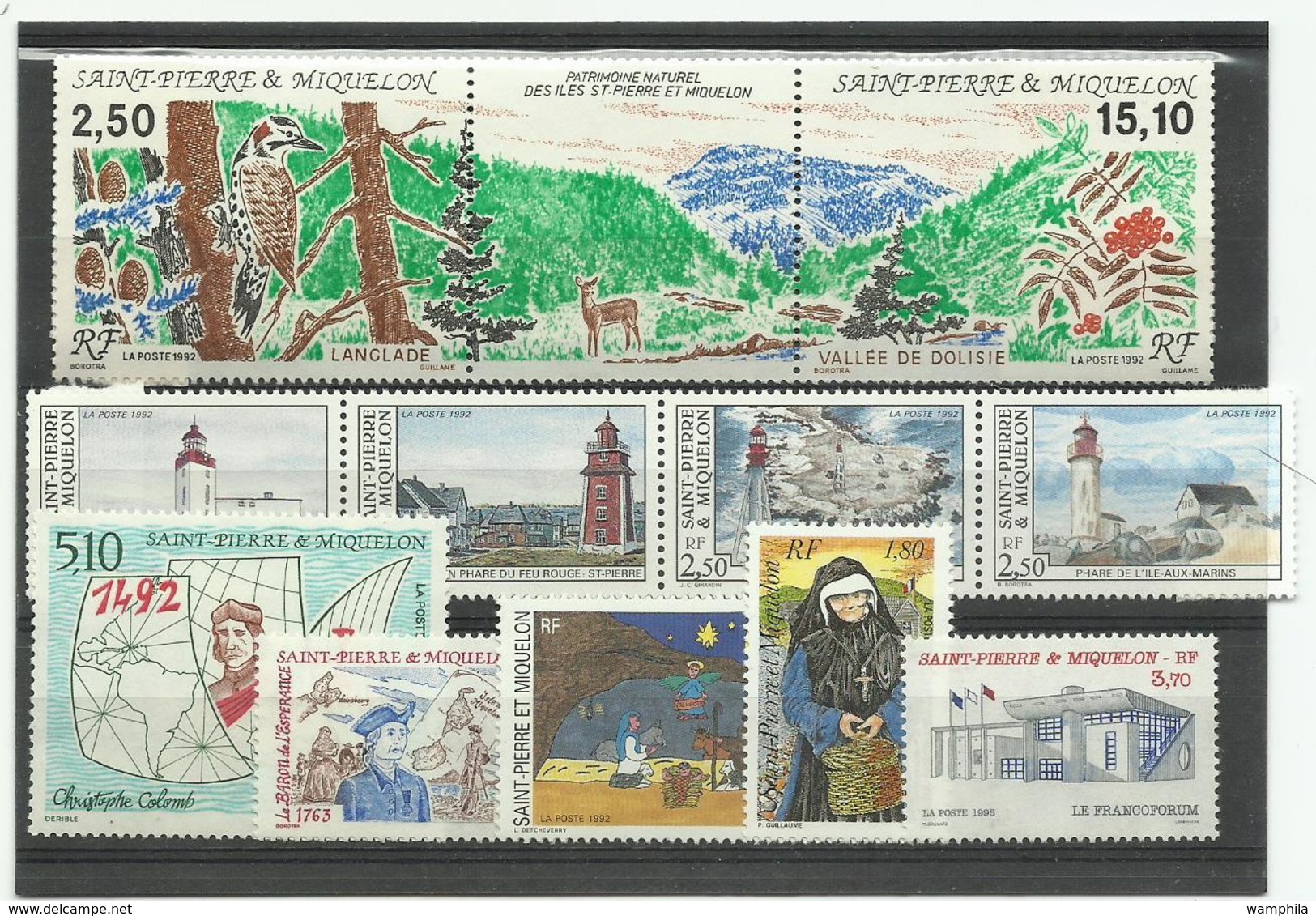 St Pierre & Miquelon, Lot De Poste, P.A. Blocs, Neufs** MNH, Faciale 45€ - Collections, Lots & Series