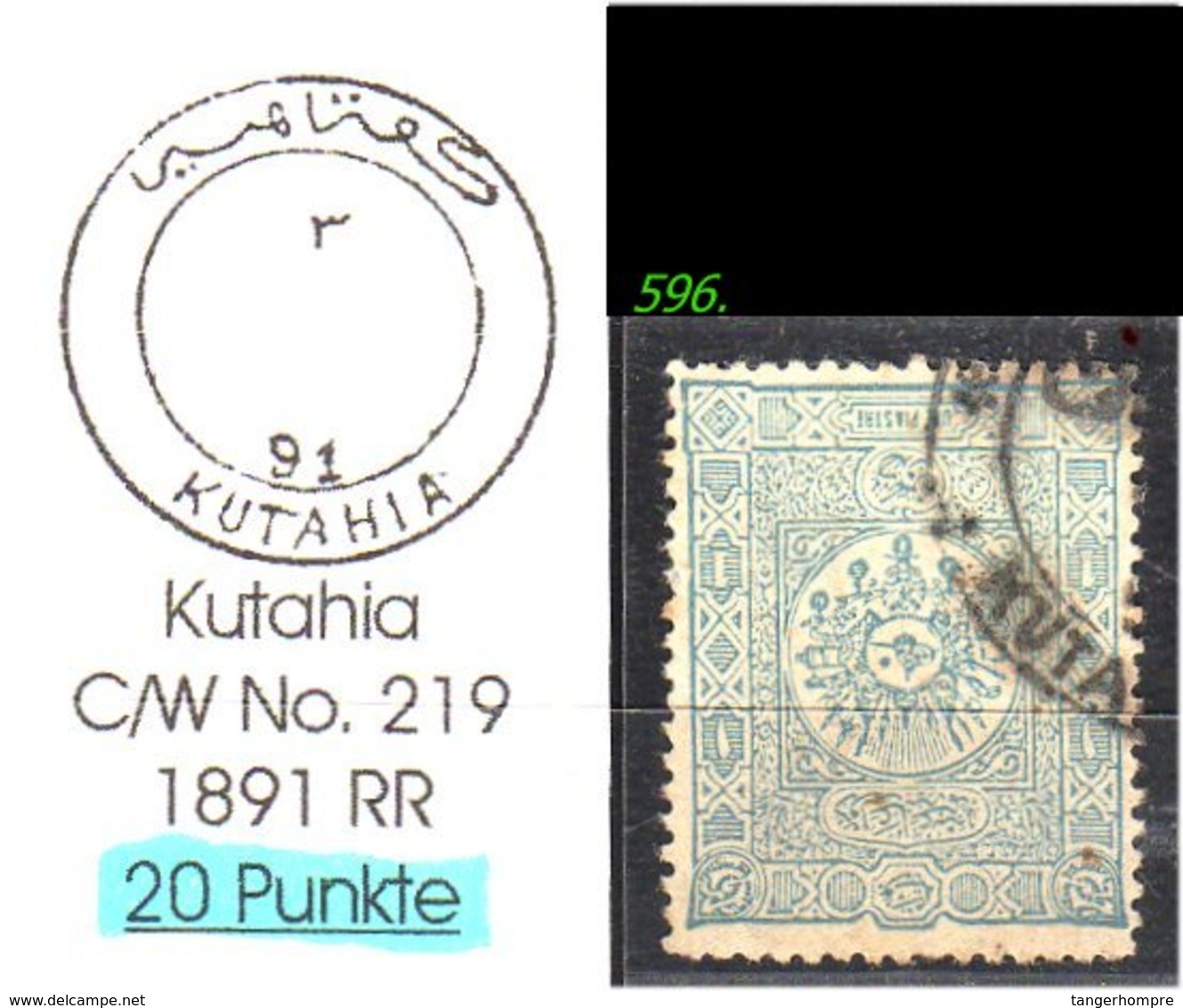 EARLY OTTOMAN SPECIALIZED FOR SPECIALIST, SEE....Stempel - KUTAHIA -RR- - Oblitérés