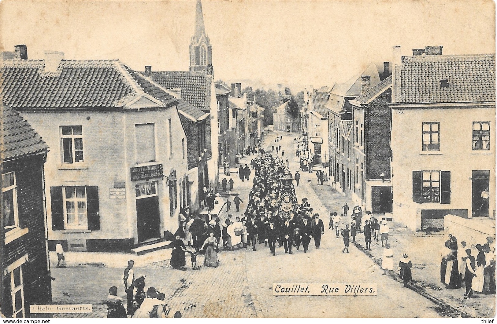 Couillet NA40: Rue Villers 1907 - Charleroi