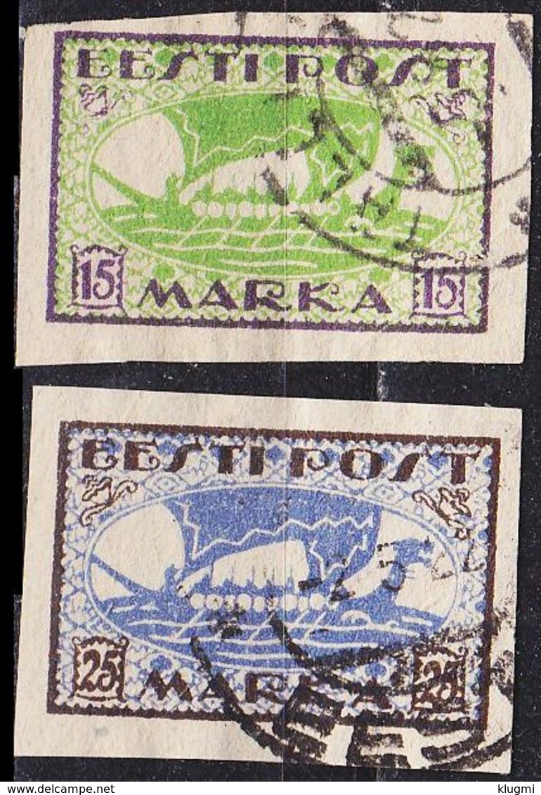 ESTLAND ESTONIA [1920] MiNr 0023-24 B ( O/used ) Schiffe - Estland