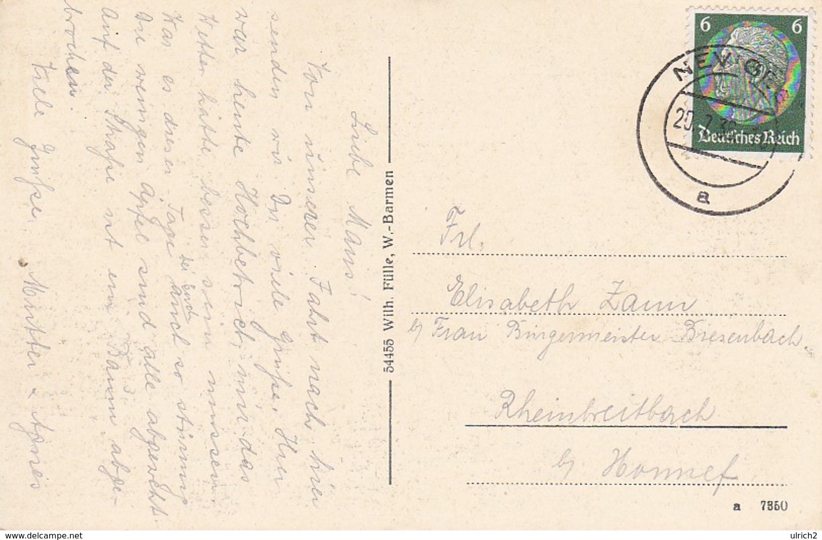 AK Hardenberg-Neviges - Schloß - 1936 (40567) - Mettmann