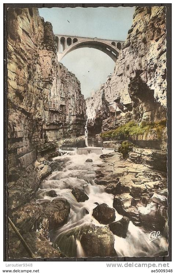 Cpsm Constantine (algerie) Le Rhumel Et La Grande Arche Du Pont Sidi Rached  (bon Etat) - Constantine