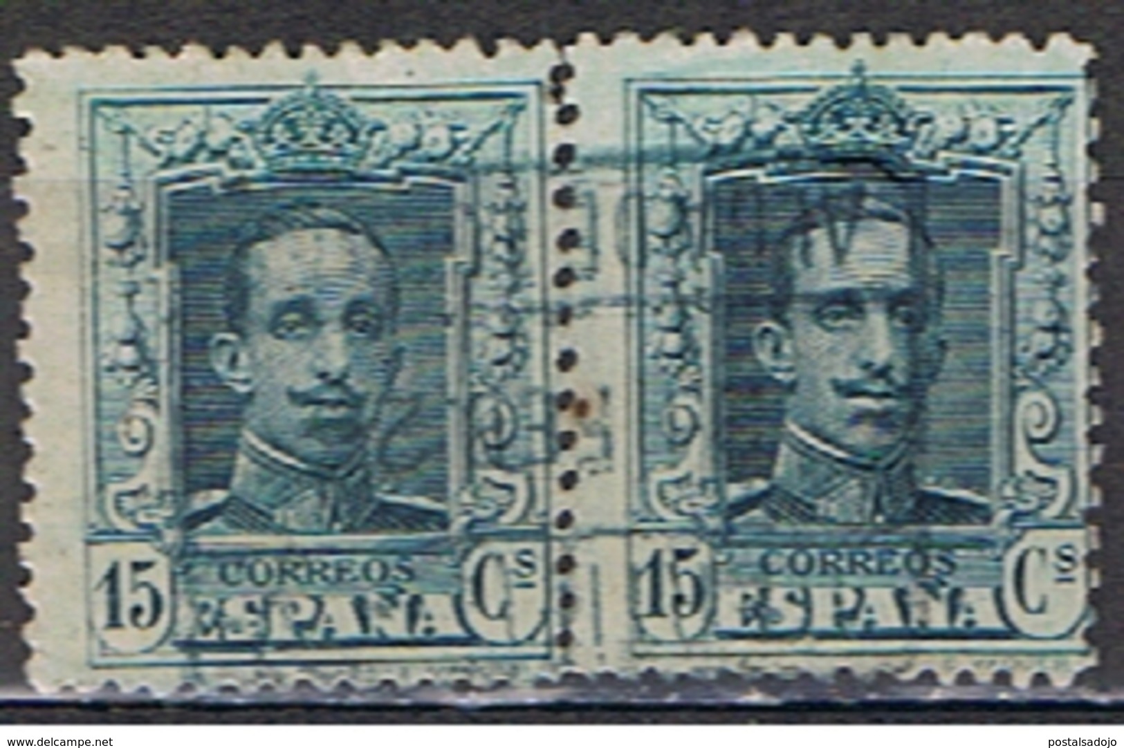 (E 494) ESPAÑA // YVERT 277 + 277 // EDIFIL 315 // 1922-30 - Oblitérés