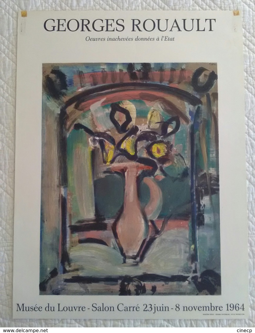 AFFICHE ANCIENNE ORIGINALE LITHOGRAPHIQUE Georges ROUAULT 1964 Musée Du LOUVRE MOURLOT IMPRIMEUR - Affiches