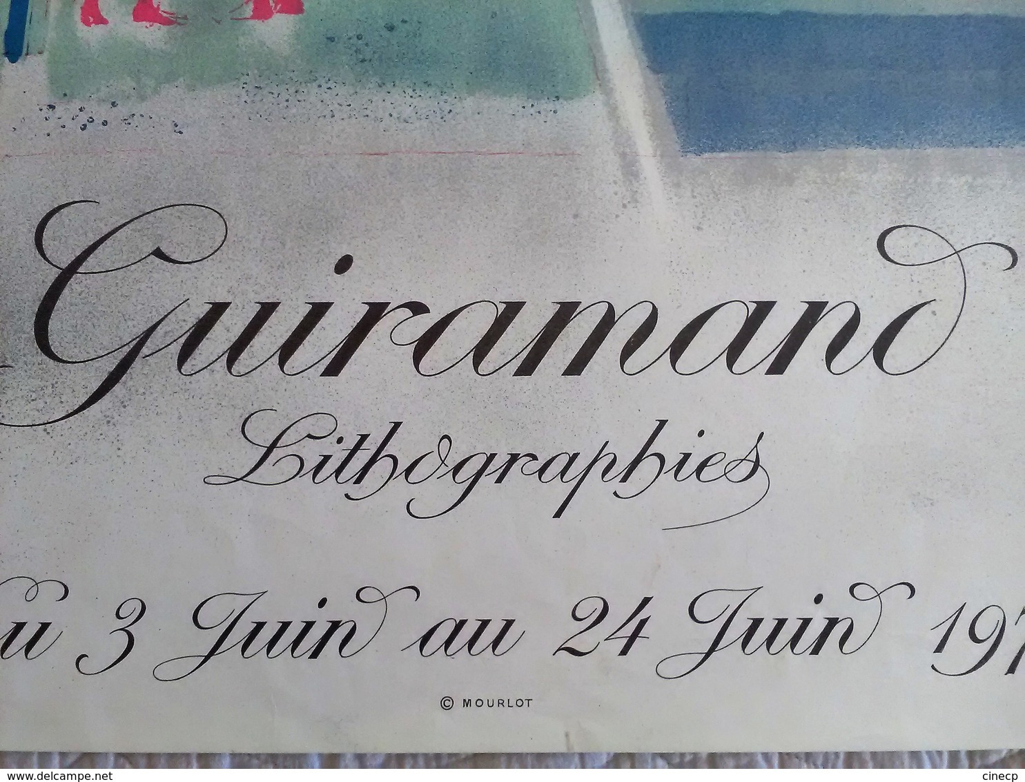 AFFICHE ANCIENNE ORIGINALE LITHOGRAPHIQUE GUIRAMAND LITHOGRAPHIES 1971 MOURLOT IMPRIMEUR - Affiches