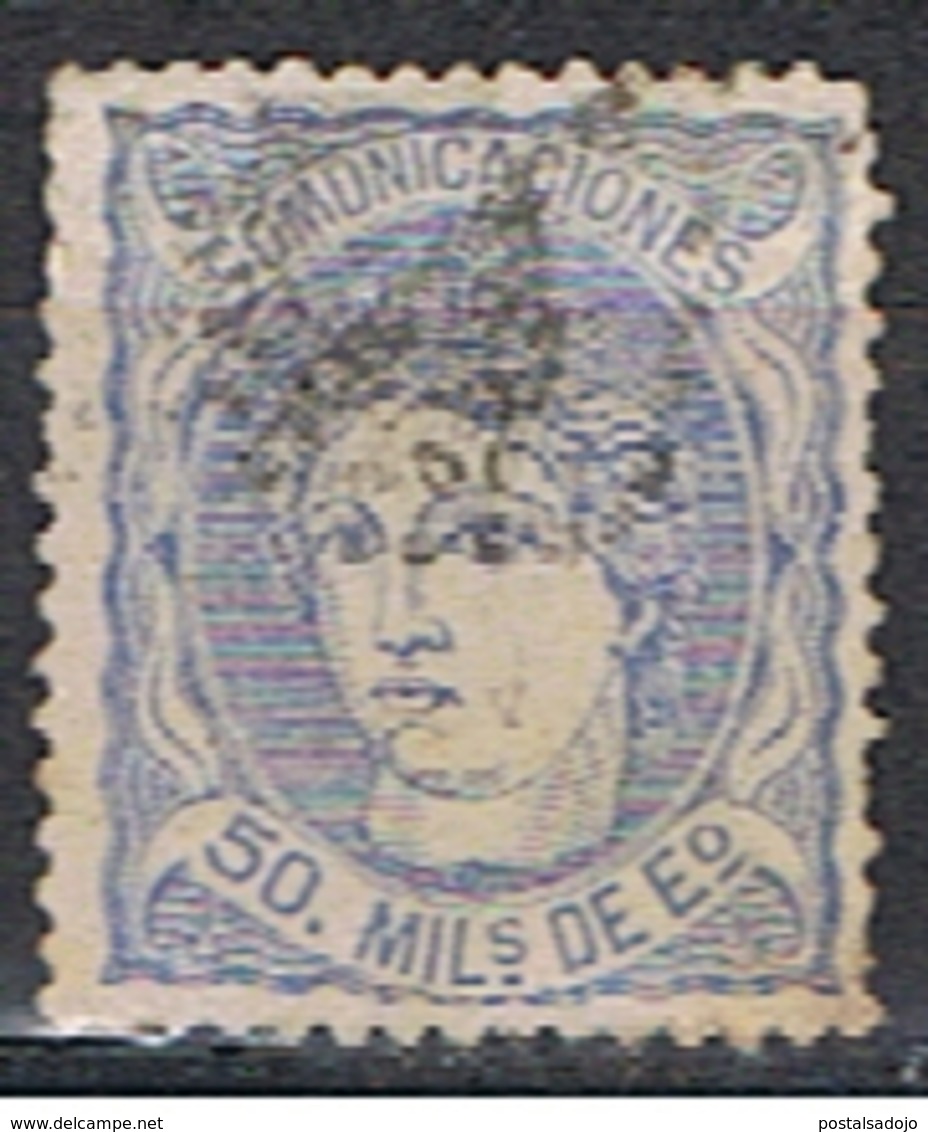 (E 505) ESPAÑA // YVERT 107 // EDIFIL 107 // 1870 - Oblitérés