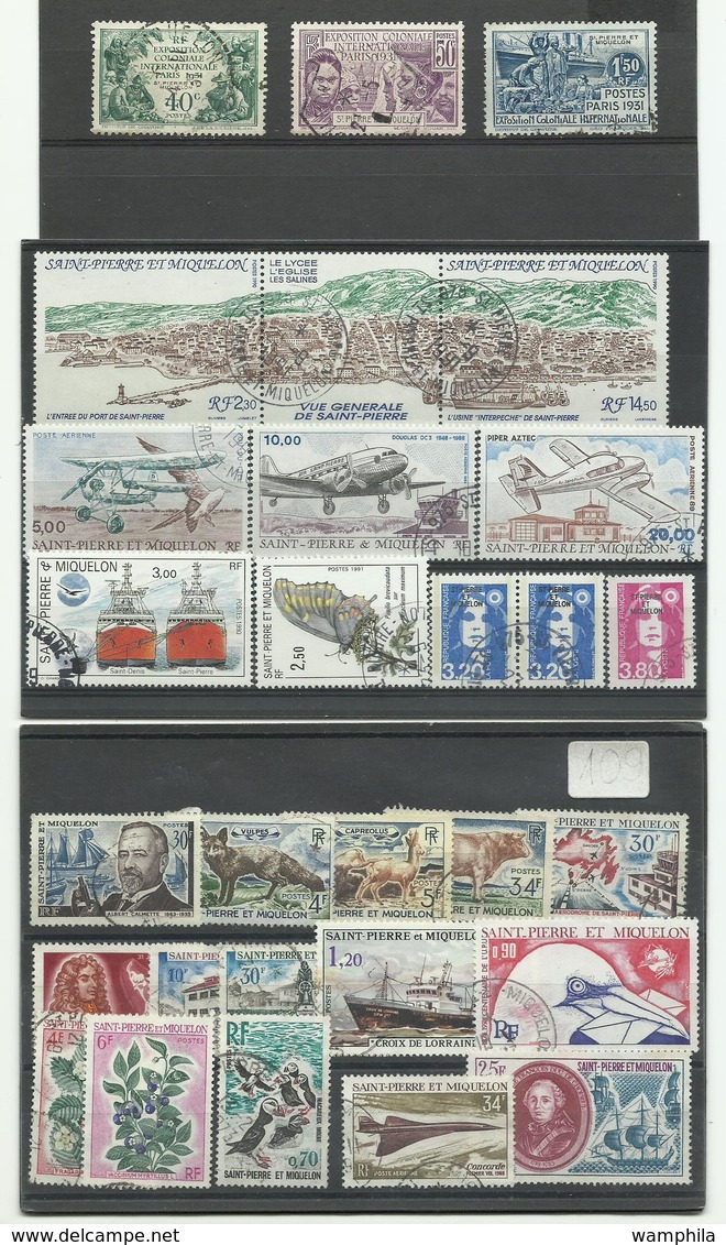 SPM Un Lot De Timbres Oblitérés Cote YT 182€70 - Usados