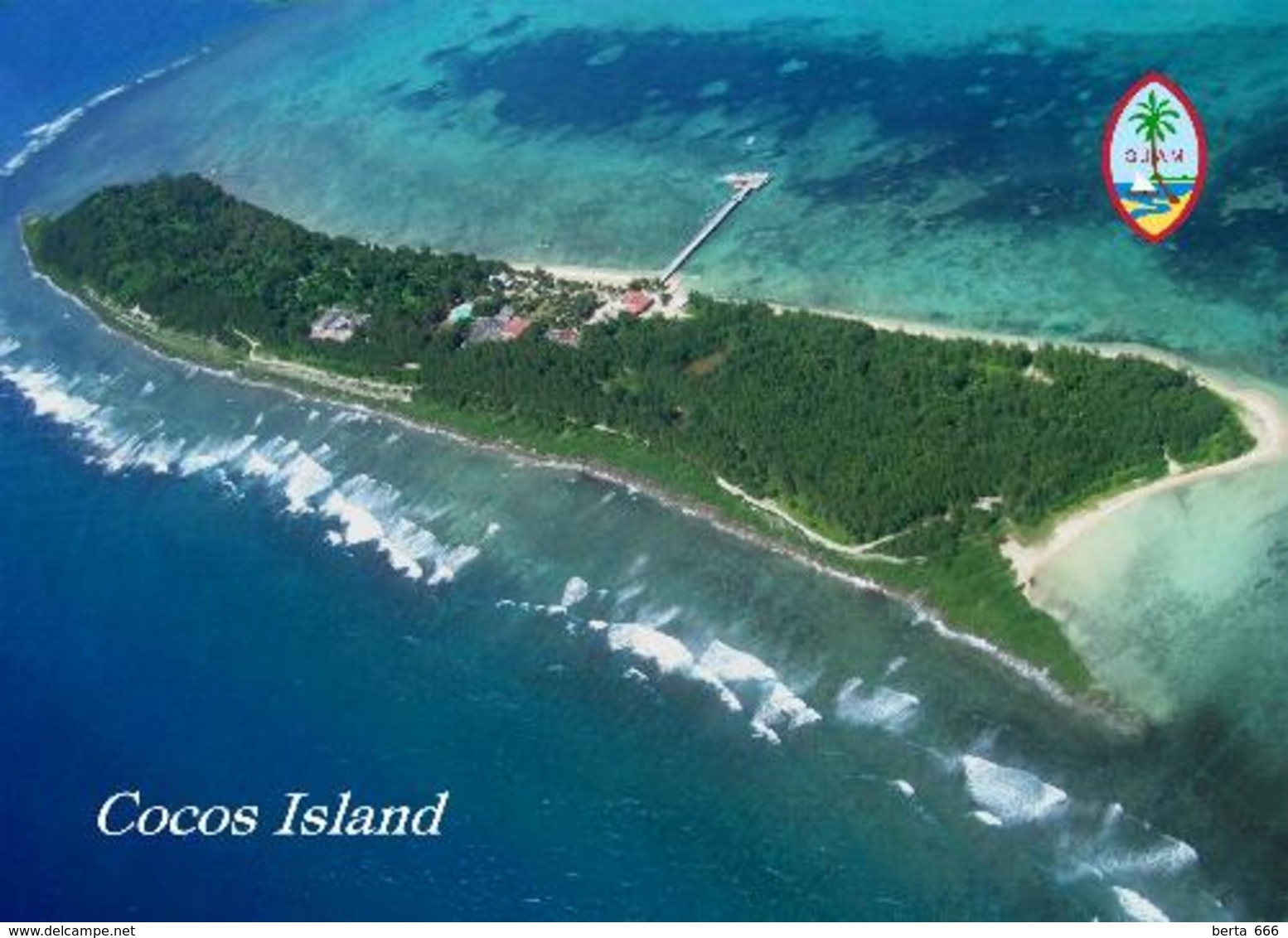 Guam Cocos Island Aerial View New Postcard - Guam