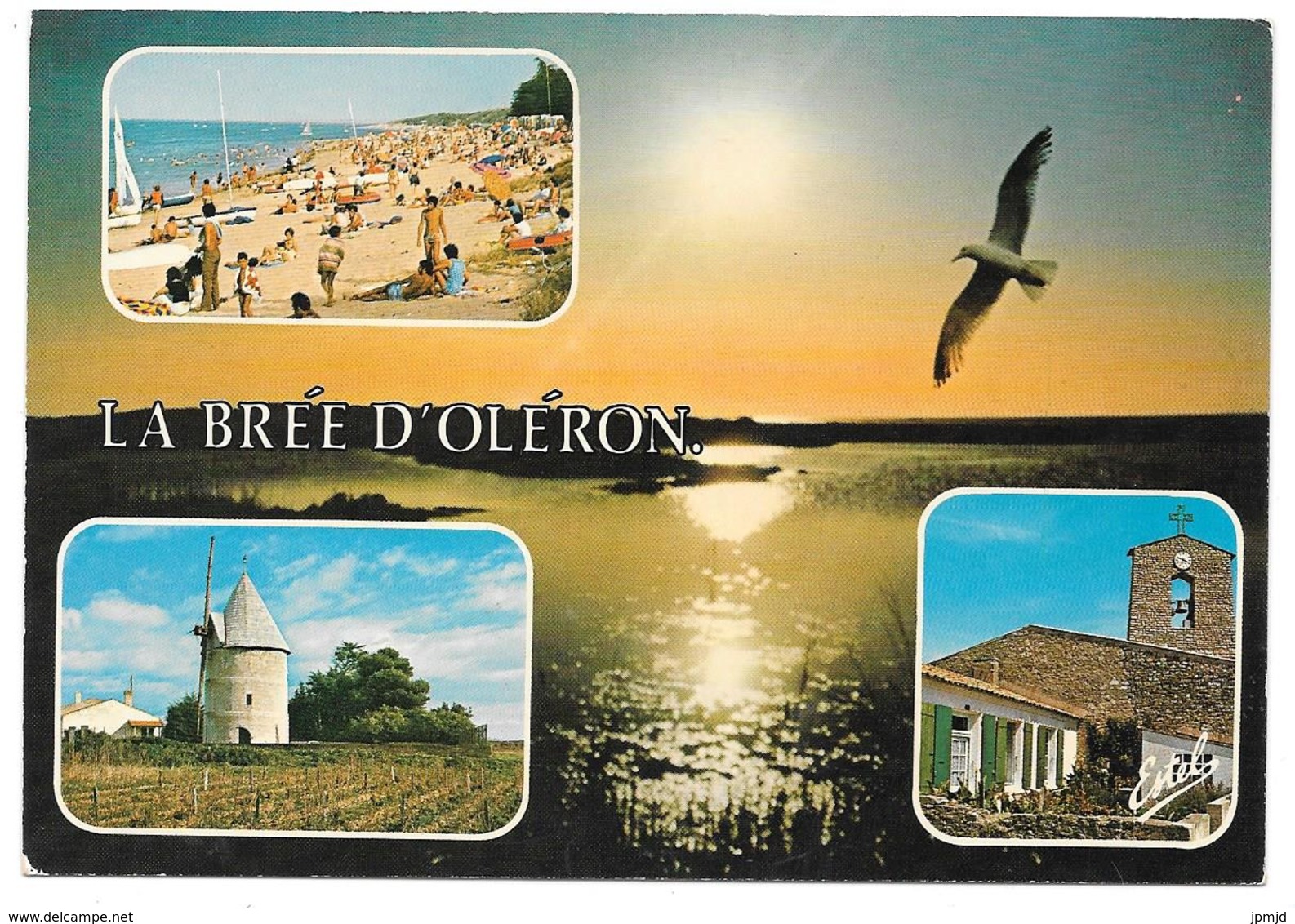 17 - ILE D'OLERON - LA BRÉE D'OLÉRON - Multivues La Plage Le Moulin L'église - Ed. ESTEL - 1986 - Ile D'Oléron