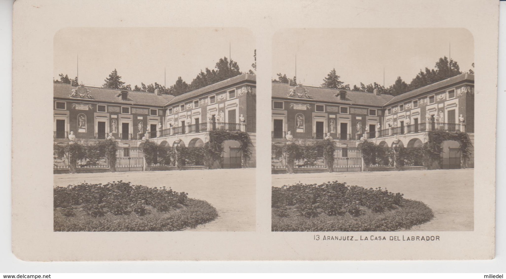 SU 004 / Photos Stéréoscopiques  - ESPAGNE - Palais Royal D'ARANJUEZ  De La Reine Christine, Chambre De La REINE - Photos Stéréoscopiques