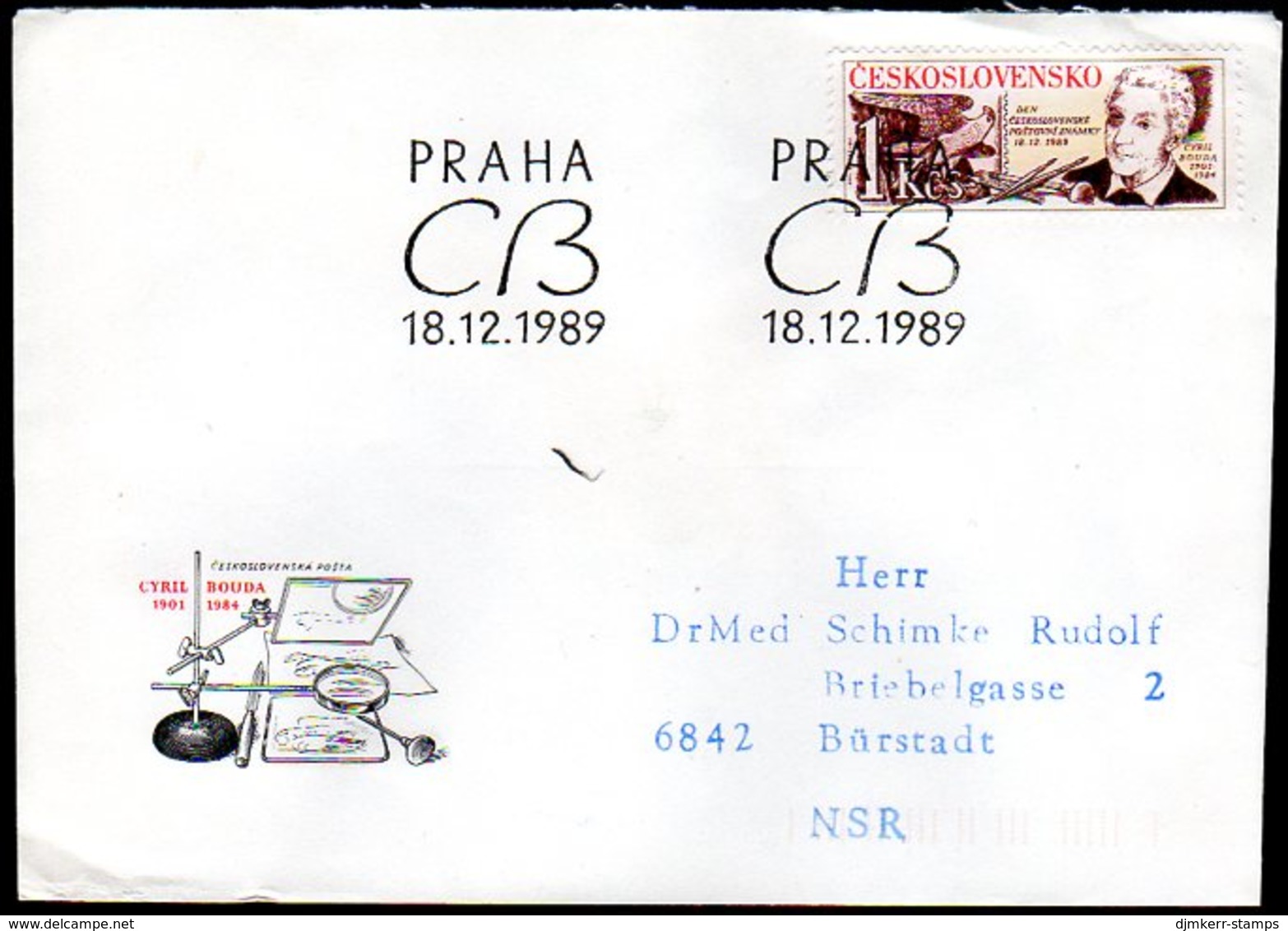 CZECHOSLOVAKIA 1989 Stamp DAy FDC   Michel 3028 - FDC