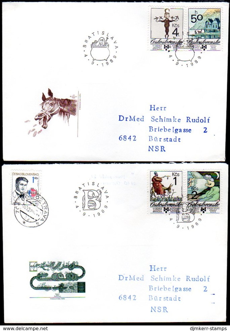 CZECHOSLOVAKIA 1989 Childrens Book Illustrations FDC   Michel 3013-16 - FDC