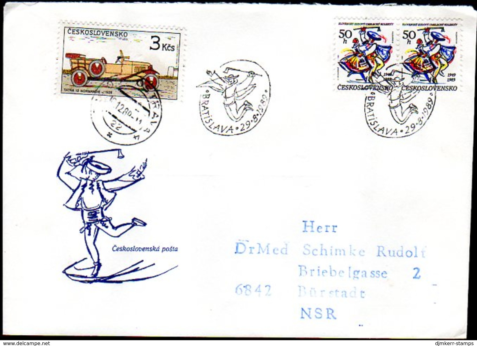 CZECHOSLOVAKIA 1989 Slovak Folk Art Collective FDC   Michel 3012 - FDC