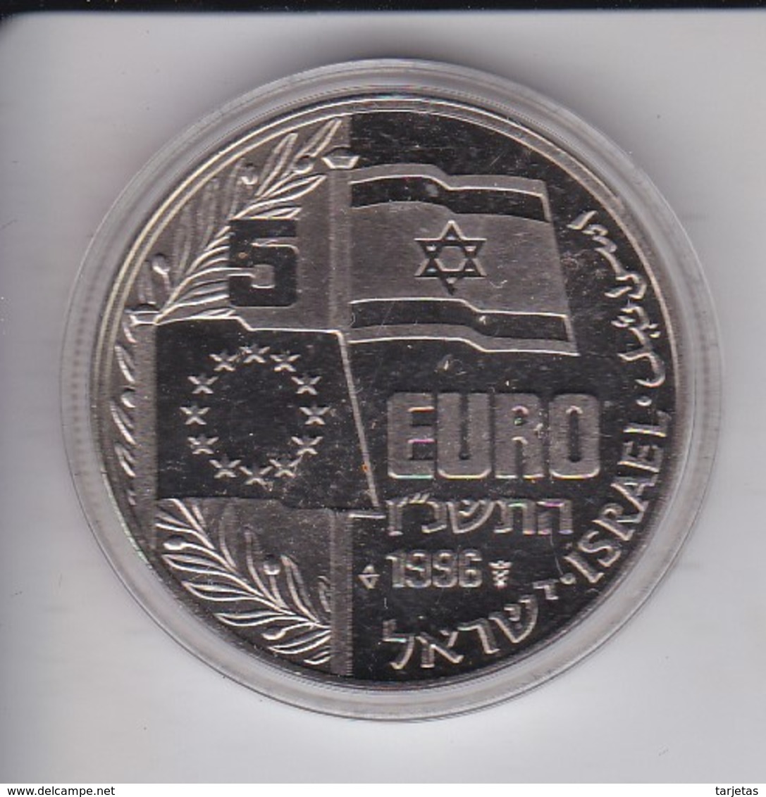 MONEDA DE PRUEBA DE ISRAEL DE 5 EUROS DEL AÑO 1996 (NUEVA EN CAPSULA) - Israel