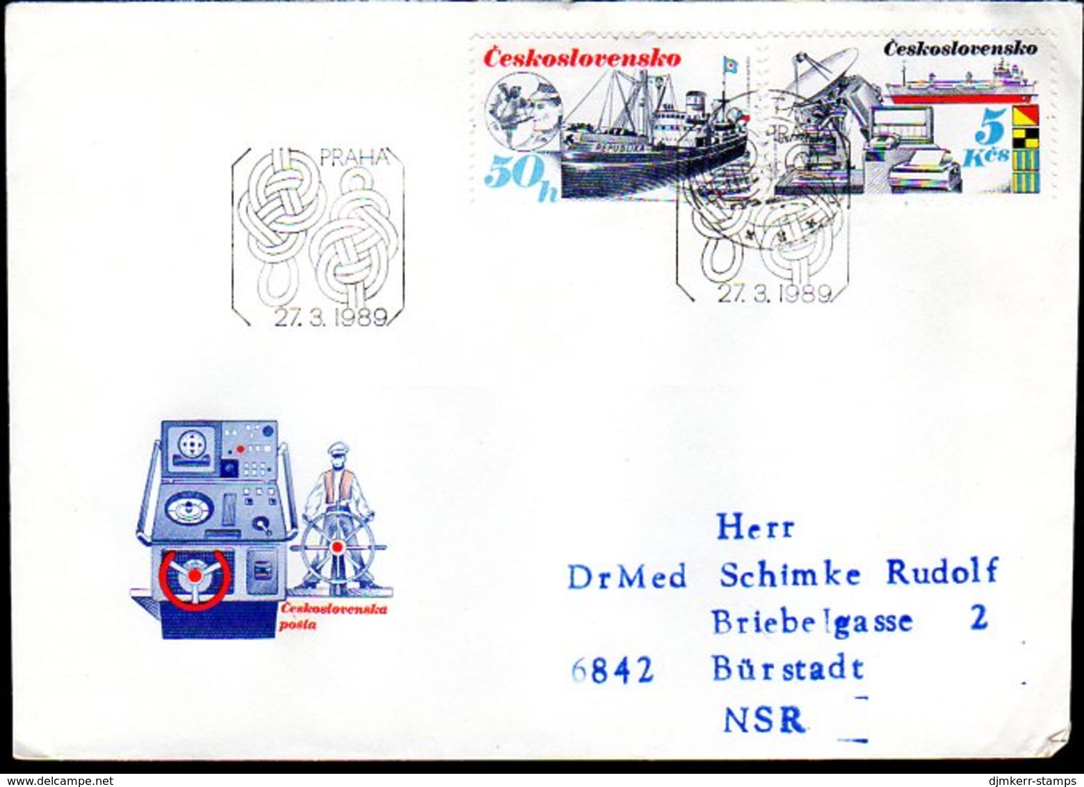 CZECHOSLOVAKIA 1989 Shipping FDC  (3)  Michel 2994-99 - FDC