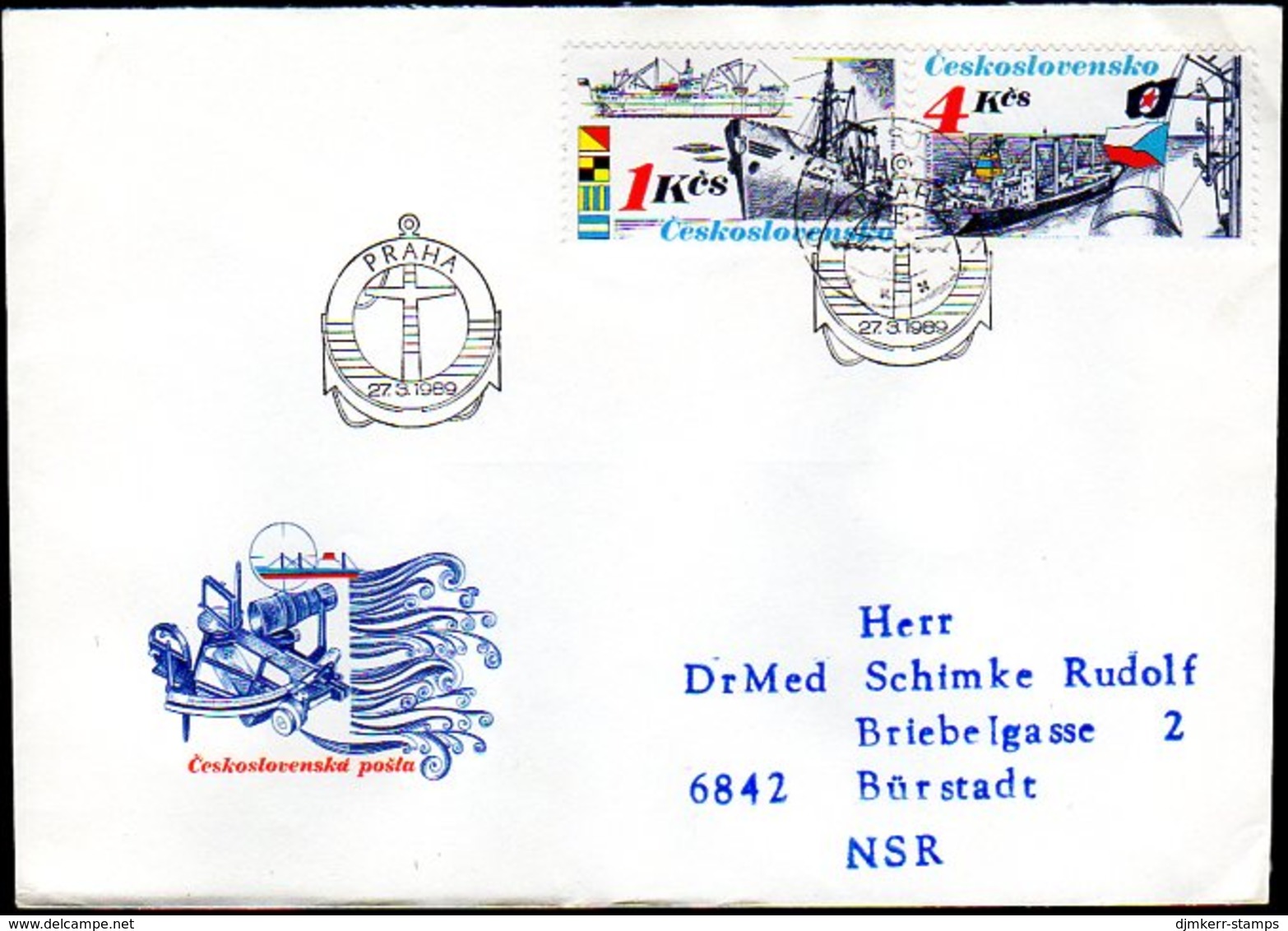 CZECHOSLOVAKIA 1989 Shipping FDC  (3)  Michel 2994-99 - FDC