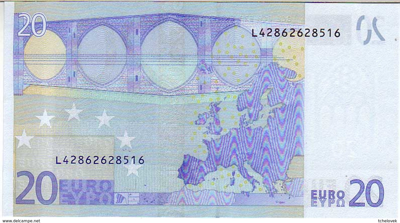 (Billets). 20 Euros 2002 Serie L, R026H3, N° L 42862628516,  Signature 3 Mario Draghi UNC - 20 Euro