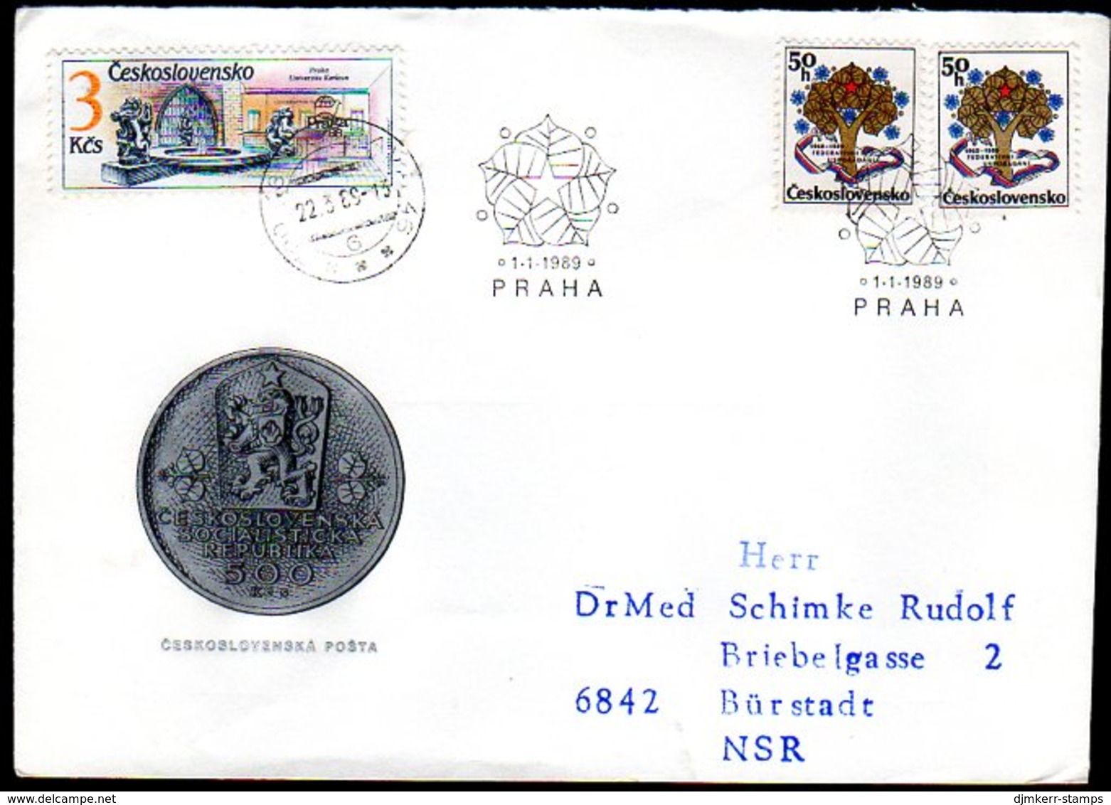 CZECHOSLOVAKIA 1989 Federal Constitution FDC   Michel 2983 - FDC