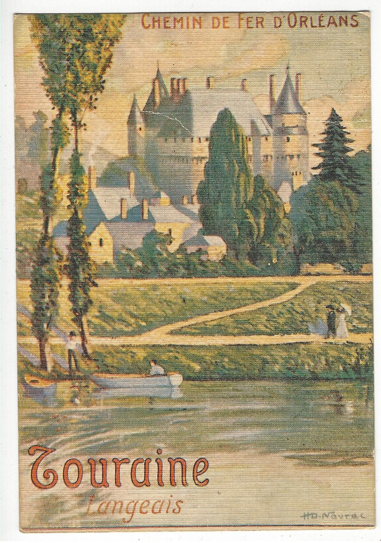 Chemin De Fer D' Orleans - 995 - TOURAINE - LANGEAIS.(Vieilles Affiches Du Temps Passé) - Langeais