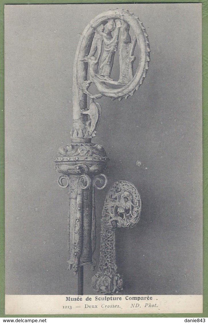 CPA RARE - MUSÉE DE LA SCULPTURE COMPARÉE - DEUX CROSSES - N°1213 - Sculptures