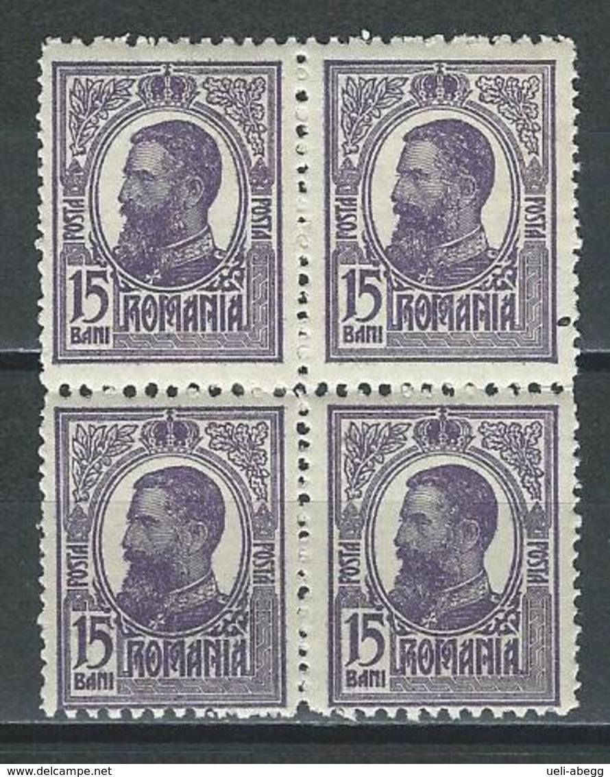 Rumänien Mi 224 Bloc Of 4 **/* MNH/MH - Neufs