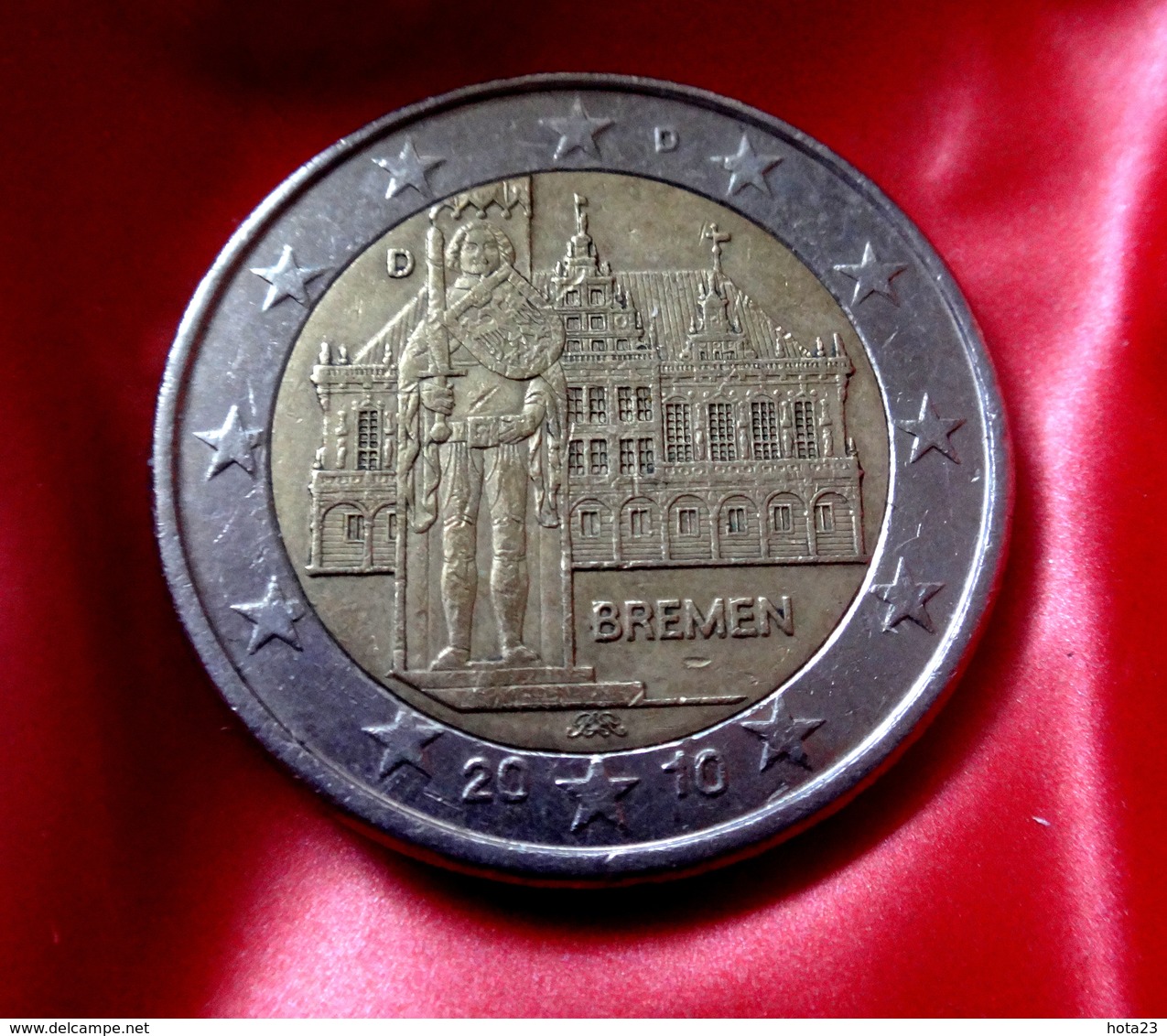 GERMANY - D - 2010 Deutschland 2 Euro Bremen Statue Roland  CIRCULATED COIN - Allemagne