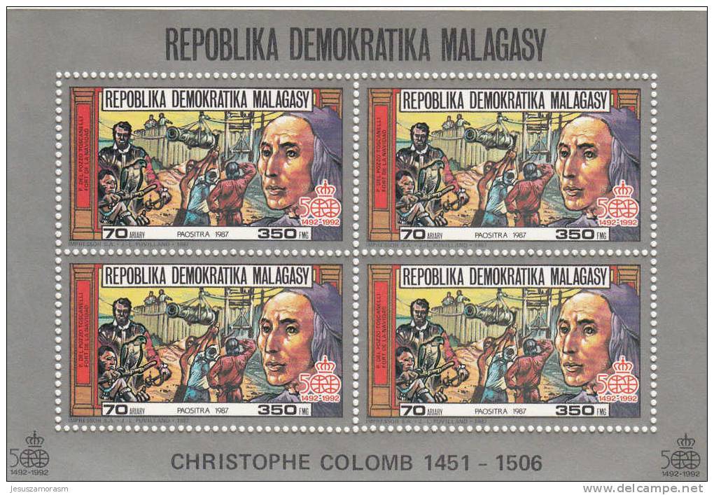 Madagascar Hb Michel 59A Al 64A En Plata - Cristóbal Colón