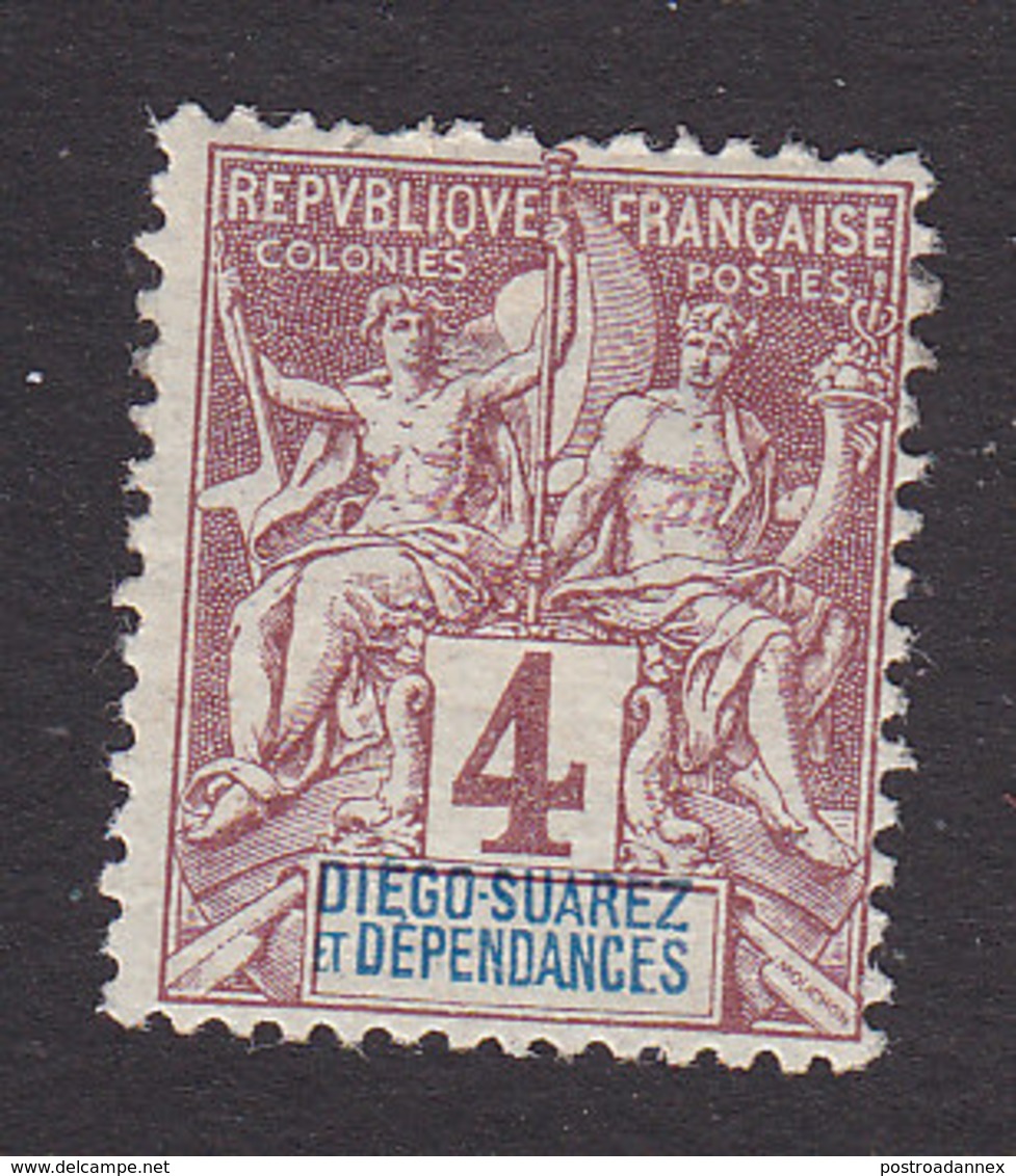 Diego-Suarez, Scott #27, Mint Hinged, Navigation And Commerce, Issued 1892 - Unused Stamps