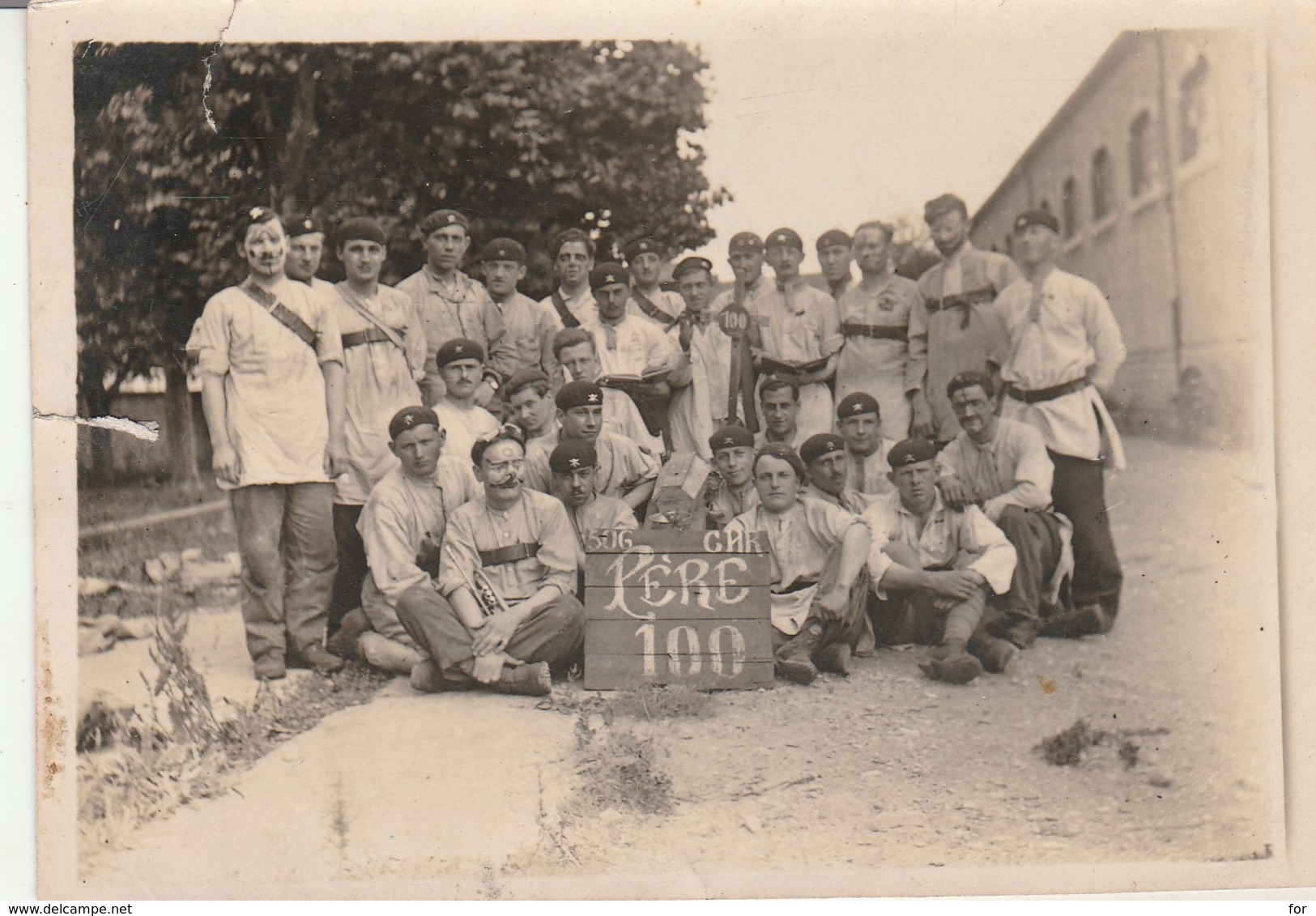 Photo Militaire : 506 Régt. C.H.R. ( Tankiste ) - Pére 100 - Besançon 1926 - Guerre, Militaire