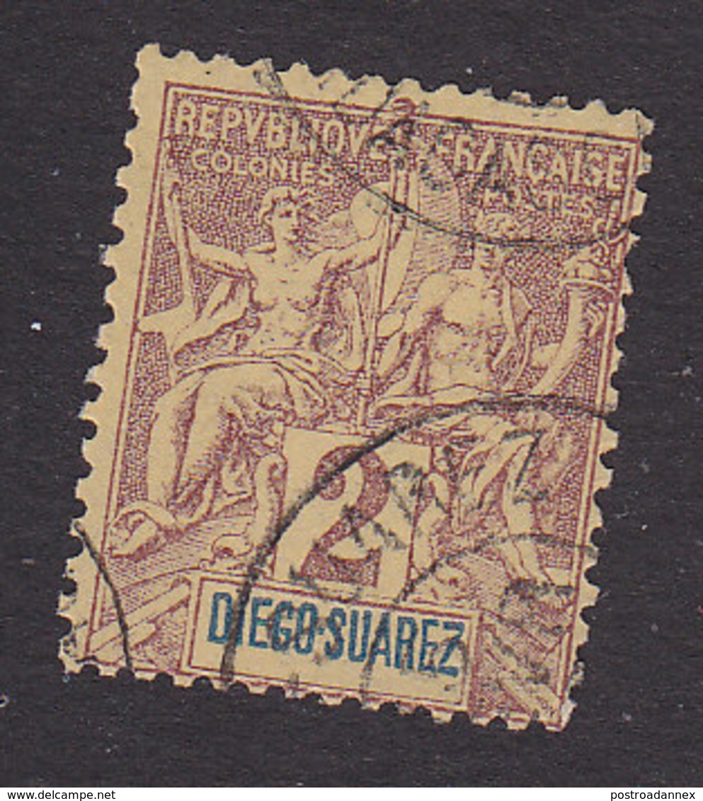 Diego-Suarez, Scott #39, Used, Navigation And Commerce, Issued 1894 - Usados