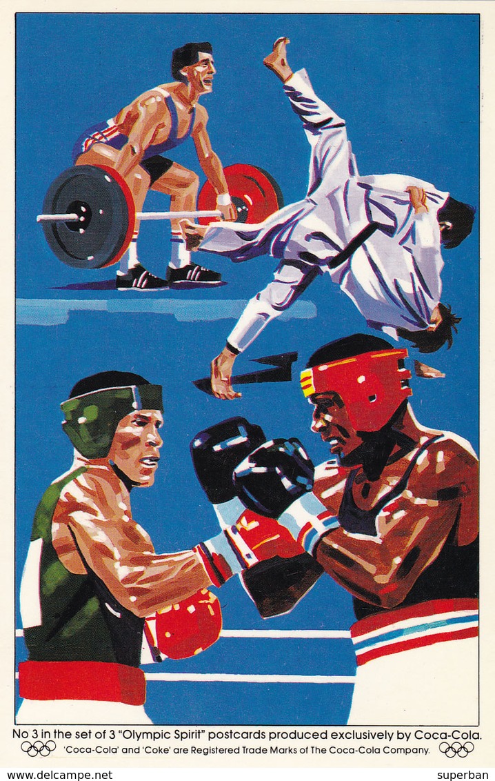 OLYMPIC SPIRIT : WEIGHTLIFTING / JUDO / BOXING - PUBLICITÉ / ADVERTISING : COCA-COLA (ha07) - Weightlifting