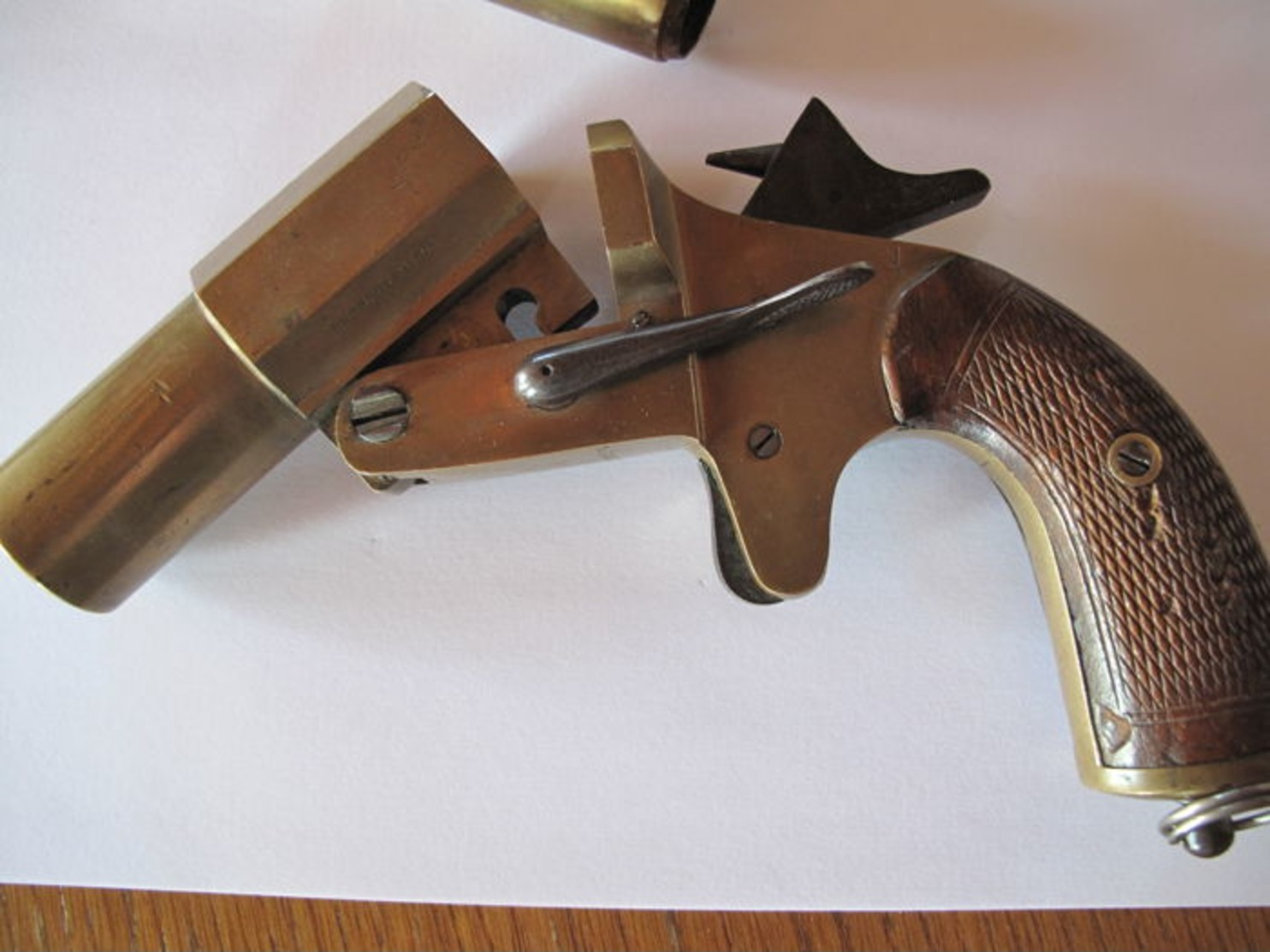 PISTOLET LANCE FUSÉES FRANCAIS EN BRONZE  CHOBERT PARIS FONCTIONNEL - Armi Da Collezione