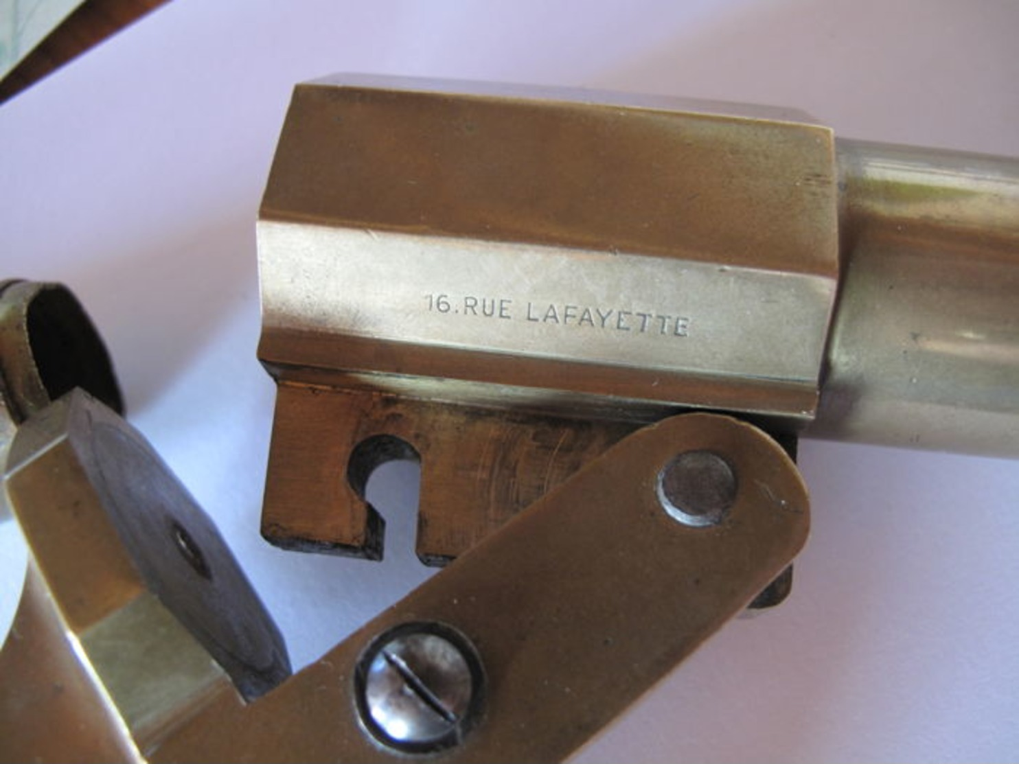 PISTOLET LANCE FUSÉES FRANCAIS EN BRONZE  CHOBERT PARIS FONCTIONNEL