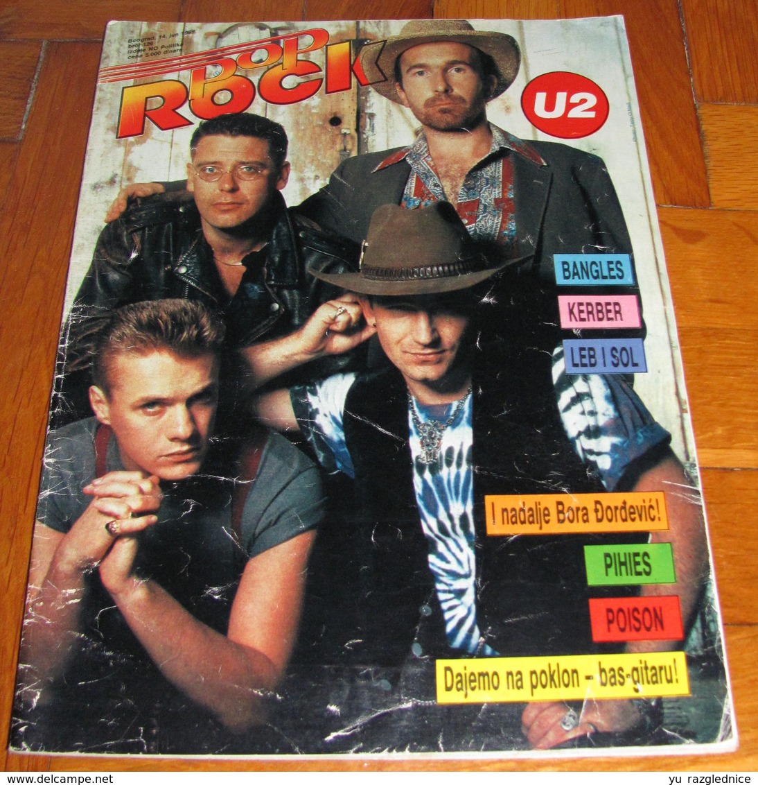 U2 Bono Vox POP ROCK Yugoslavian June 1989 - Magazines