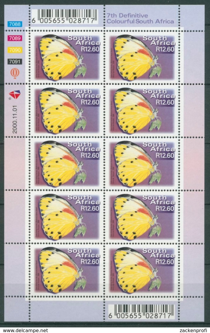 Südafrika 2000 Tiere Schmetterling Kleinbogen 1310 A K Postfrisch (C25165) - Blocks & Kleinbögen