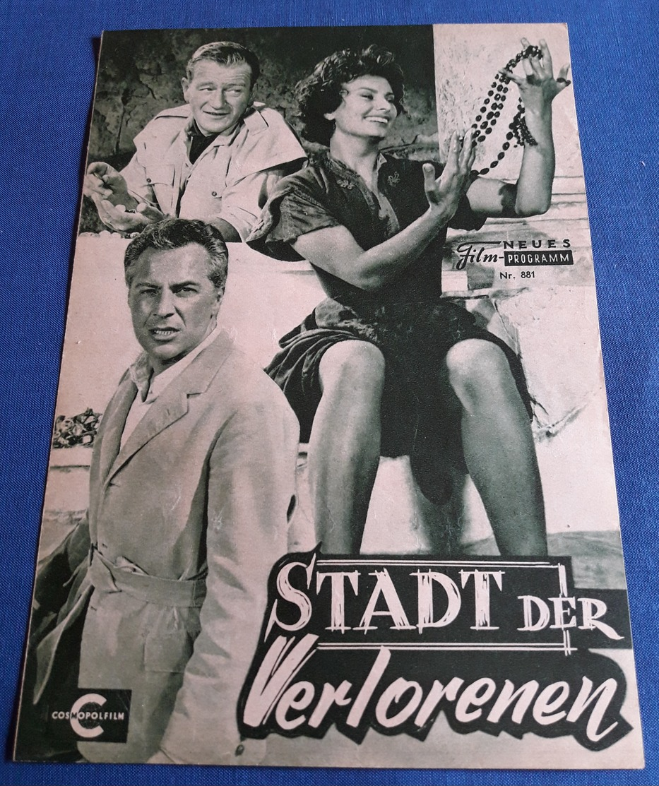 Sophia Loren, John Wayne, Rossano Brazzi > "Stadt Der Verlorenen" > Altes NFP-Filmprogramm '1958 (fp15) - Zeitschriften