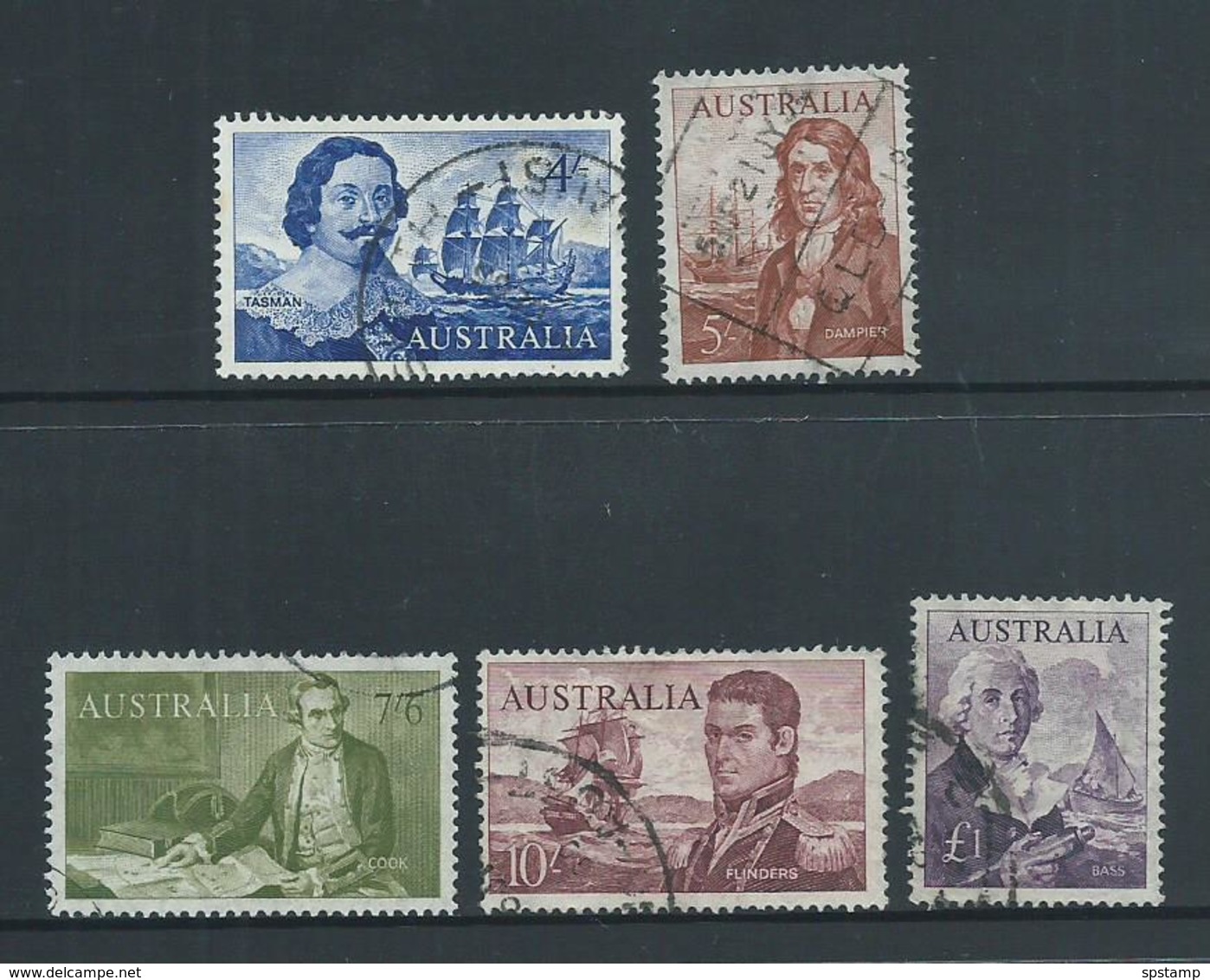 Australia 1963 Navigators Short Set Of 5 To 1 Pound Bass FU - Mint Stamps