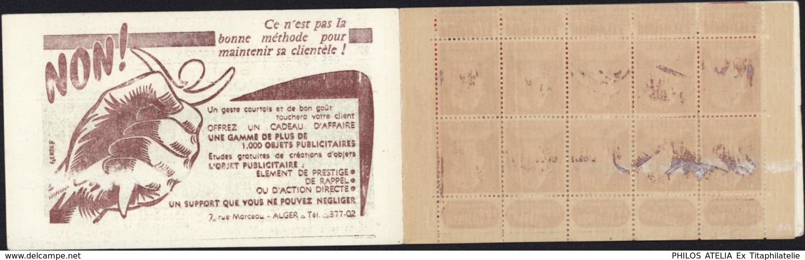 Algérie Carnet 329 X20 Publicité Par L'objet Cadeau Affaire 13 2 56 Rouge 68167 Pub Energol Machine à écrire Japy - Autres & Non Classés