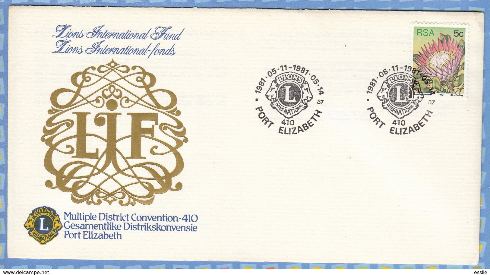 South Africa RSA - 1981 - Com Cover - Lions International Fund Multi District Convention - Covers & Documents