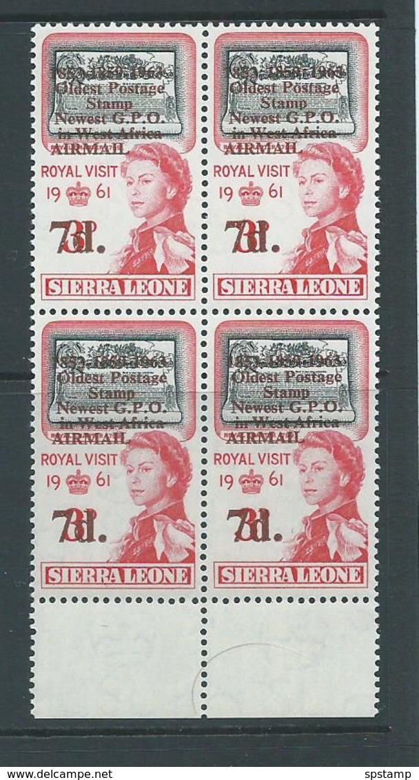 Sierra Leone 1963 Postal Anniversary 7d  " Dot For Hyphen  " Variety MNH - Sierra Leone (1961-...)