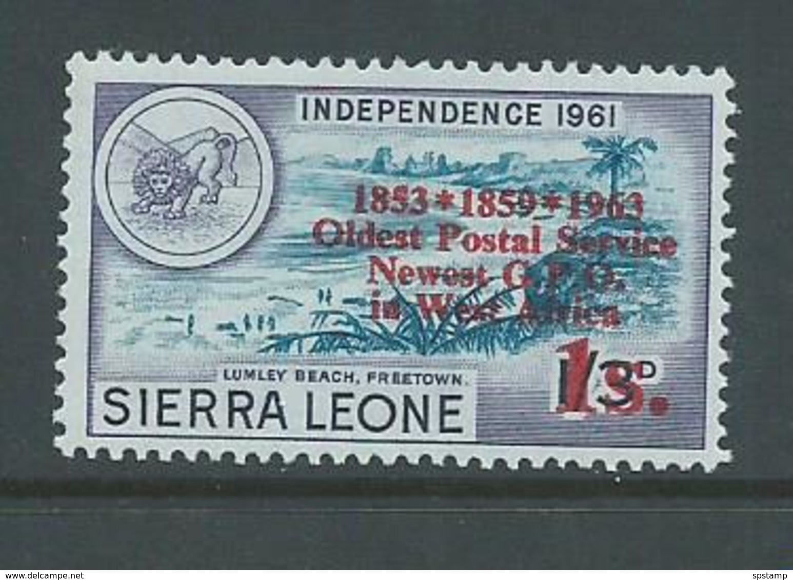 Sierra Leone 1963 Postal Anniversary 1 Shilling  " Asterisk For Hyphen "  Variety MNH - Sierra Leone (1961-...)