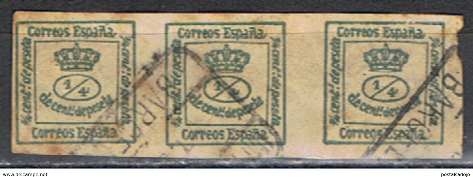 (E 569) ESPAÑA //  YVERT 129 X 3 // EDIFIL 173 // 1872 - Usados