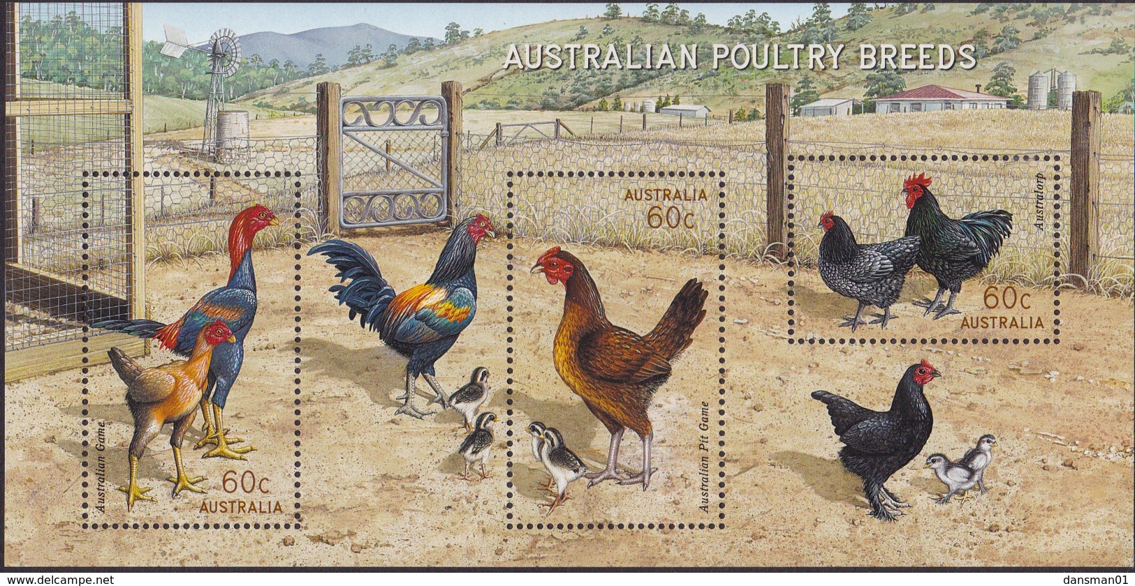 Australia 2013 Chickens Mint Never Hinged Sheet - Neufs
