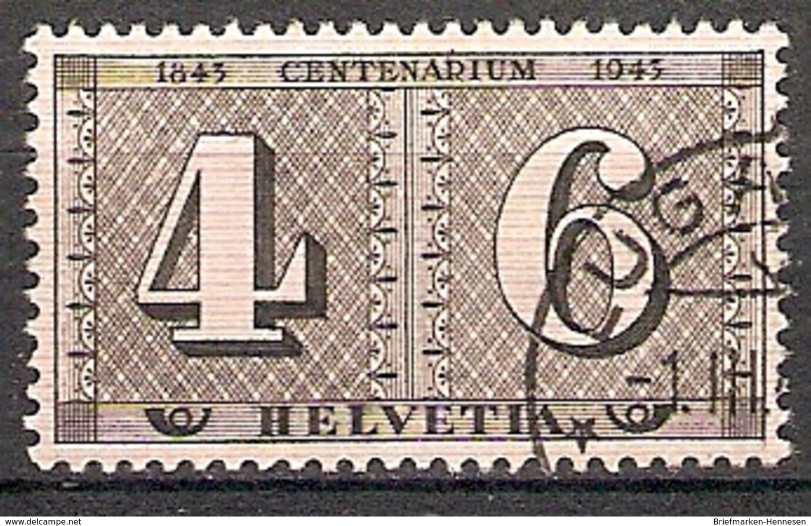 Schweiz Mi.Nr. 416 O 100 Jahre Schweizer Briefmarken 1943 (201888) - Gebraucht