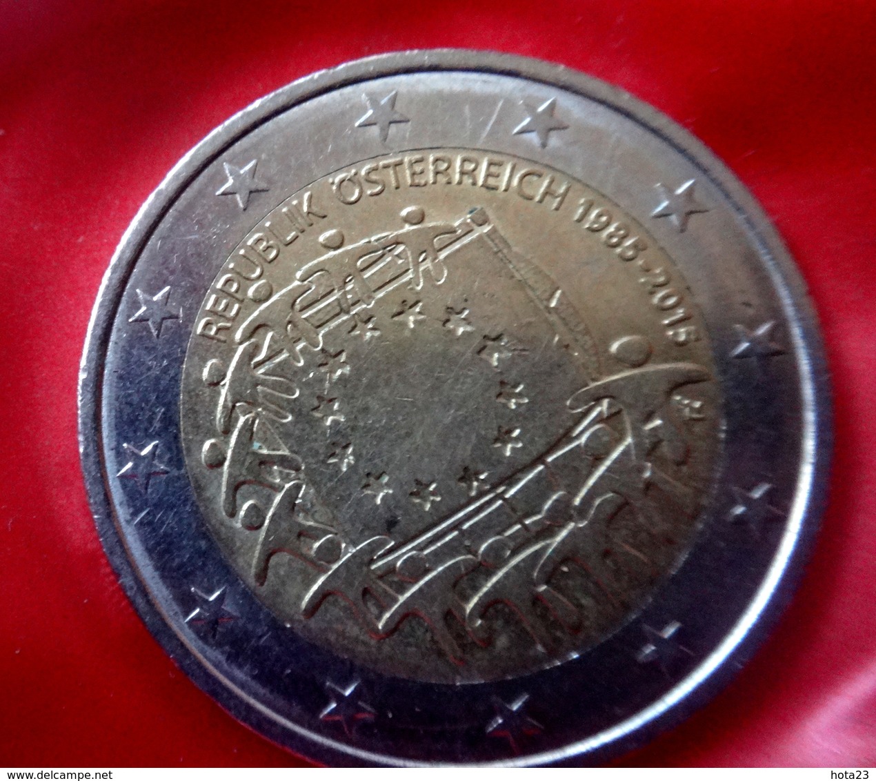 2015 Austria - Osterreich - 2 - Euro --30 - Years - Of - EU Flag  Circulated Coin - Oostenrijk