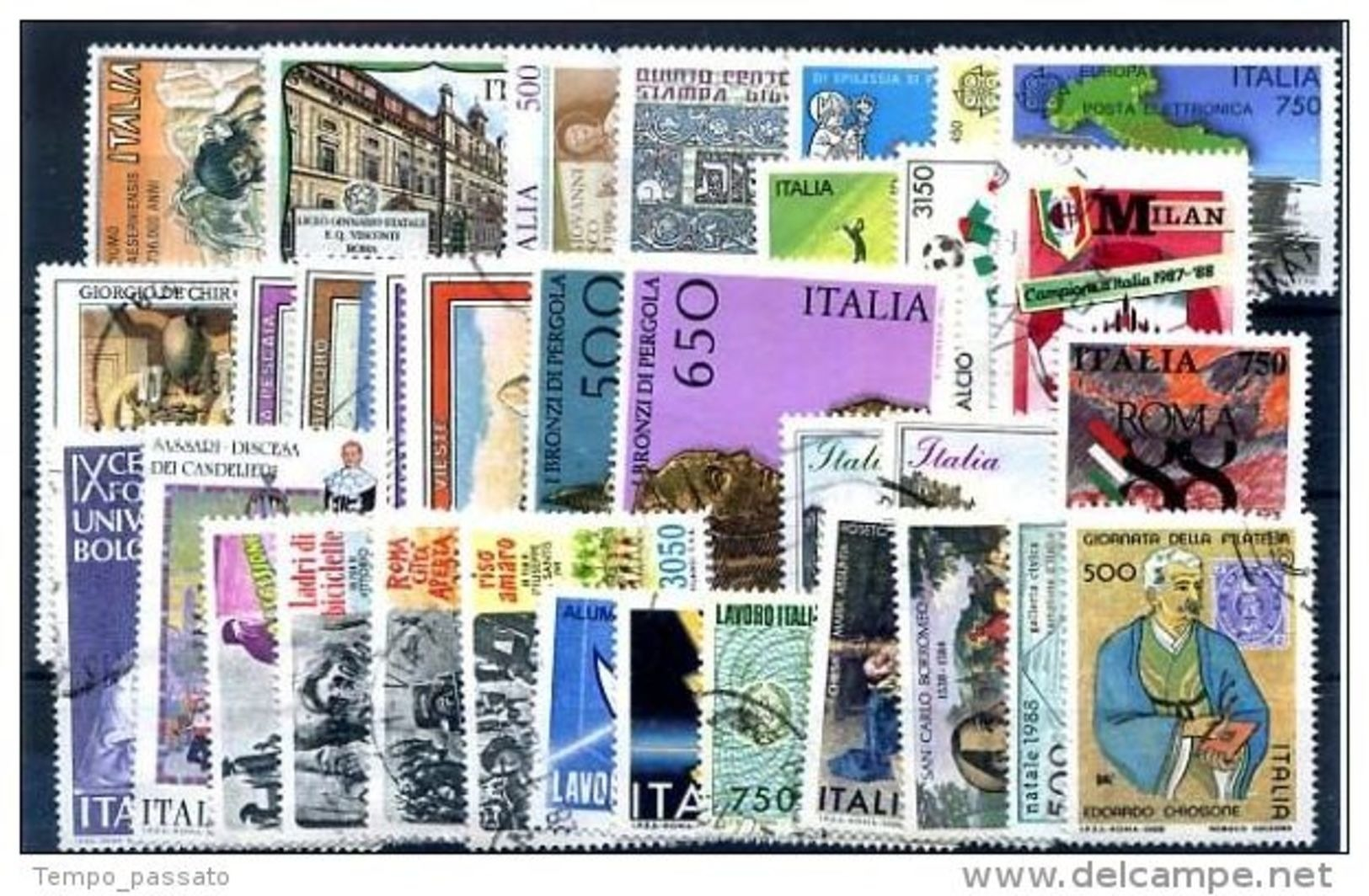 ITALIA -  REPUBBLICA  - lotto 500 FRANCOBOLLI DAL 1981 AL 1990   USATi  LUSSO