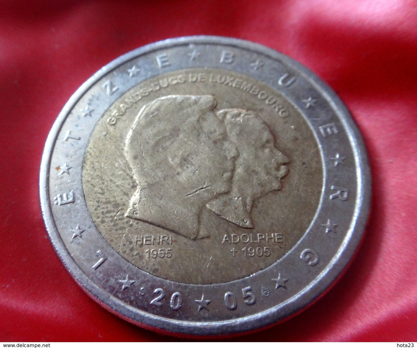 2 Euro Gedenkmünze Luxemburg 2005 - 50. Geburtstag Von Großherzog Henri  CIRCULATED COIN - Luxemburg