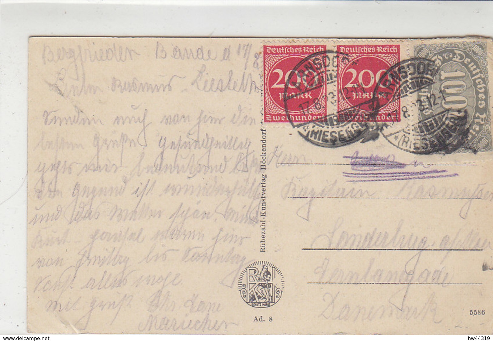 Bergfriedenbaude Bei Arnsdorf Im Riesengebirge - 1923 Beidseitig Frankiert - Schlesien